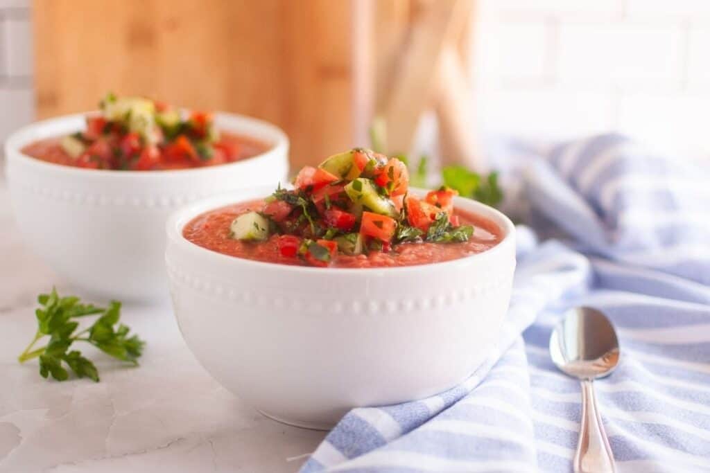 Photo of refreshing Classic Gazpacho.